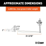 CURT round bar weight distribution hitch with integrated lubrication for level towing