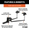 CURT round bar weight distribution hitch with integrated lubrication for level towing