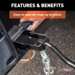 CURT round bar weight distribution hitch with integrated lubrication for level towing