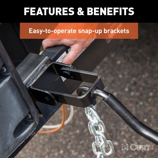 CURT round bar weight distribution hitch with integrated lubrication for level towing