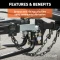 CURT round bar weight distribution hitch with integrated lubrication for level towing