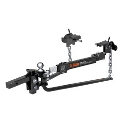 CURT Round Bar Weight Distribution Hitch with Integrated Lubrication and Sway Control 10000 lbs Capacity 17062