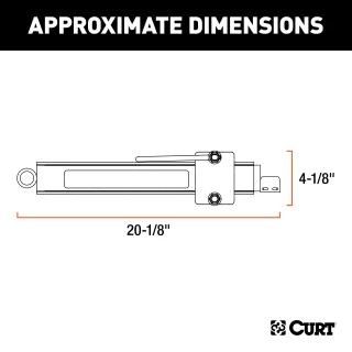 CURT sway control unit installed to stabilize trailer and reduce sway during towing