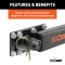 CURT sway control unit installed to stabilize trailer and reduce sway during towing