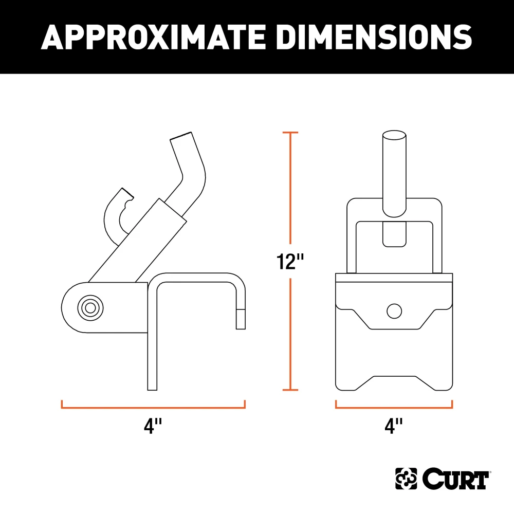 CURT weight distribution hitch bracket providing secure spring bar attachment