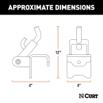 CURT weight distribution hitch bracket providing secure spring bar attachment