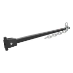 CURT trunnion bar replacement spring bar with pre-attached chain, forged steel, powder coat, for hitch #17302