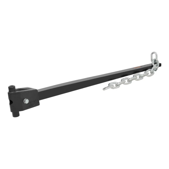 CURT trunnion bar replacement spring bar with pre-attached chain, forged steel, powder coat, for hitch #17302