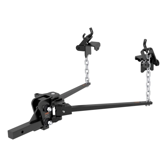 CURT weight distribution hitch with 2-inch shank and forged steel spring bars