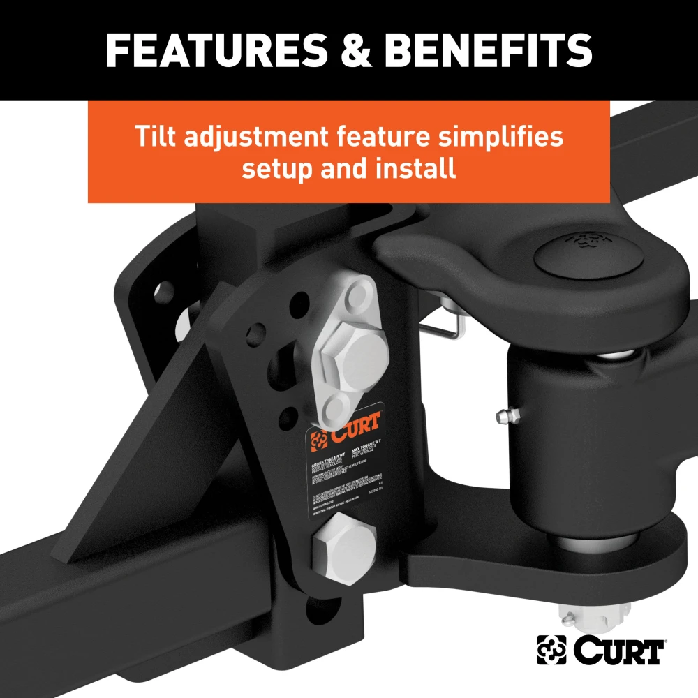 CURT TruTrack weight distribution hitch with integrated sway control system