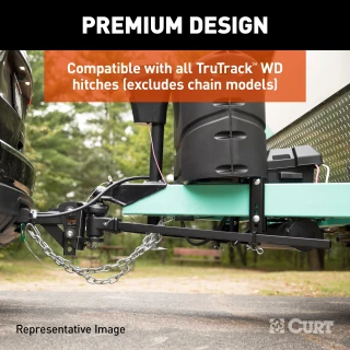 Heavy-duty CURT TruTrack adjustable support brackets for trailer hitches