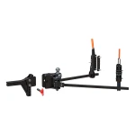 CURT TruTrack hitch with black powder coat finish and quick-connect coupler