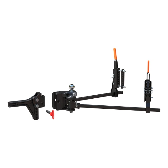 CURT TruTrack hitch with black powder coat finish and quick-connect coupler