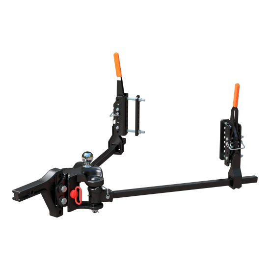 CURT TruTrack hitch with black powder coat finish and quick-connect coupler