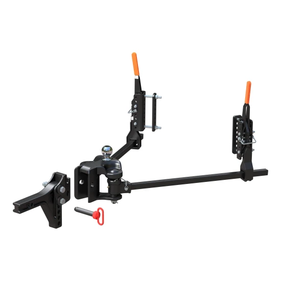 CURT TruTrack hitch with black powder coat finish and quick-connect coupler