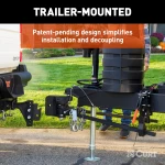 CURT TruTrack hitch with black powder coat finish and quick-connect coupler