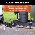 CURT TruTrack hitch with black powder coat finish and quick-connect coupler