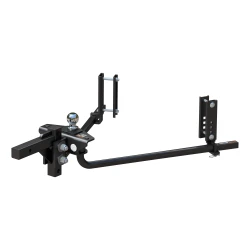 CURT TruTrack 2P Round Bar Weight Distribution Hitch with 2x Sway Control 10000 lbs Capacity 17601