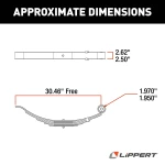 Replacement slipper leaf spring by Lippert for RV trailer suspension with 5,000-lb capacity