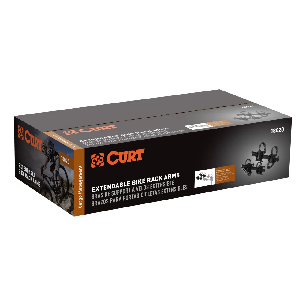 Replacement arms for CURT bike rack #18021 to convert to 4-bike capacity with rubber cradles.