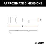 CURT bike rack support strap providing stability for hitch-mounted racks