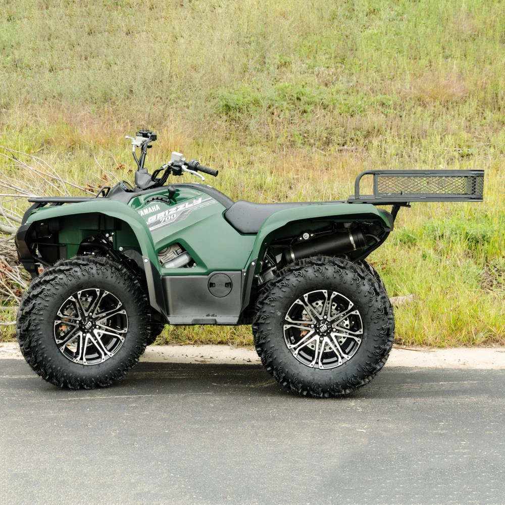 CURT ATV cargo carrier with 41x26 dimensions and 6-inch high sides for secure cargo transport