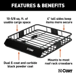 CURT roof rack cargo carrier with extension offering increased storage space on vehicle