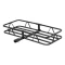 CURT basket cargo carrier with 6-inch tall sides for secure travel, fits most receiver hitches, holds up to 500 lbs.