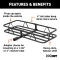 CURT basket cargo carrier with 6-inch tall sides for secure travel, fits most receiver hitches, holds up to 500 lbs.
