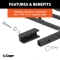 CURT basket cargo carrier with 6-inch tall sides for secure travel, fits most receiver hitches, holds up to 500 lbs.