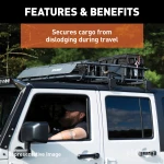 CURT Cargo Carrier Net 65x38 inches with hooks for roof racks, secure fit