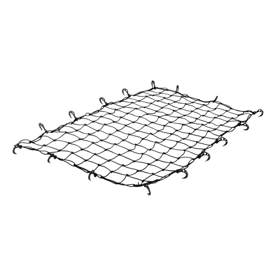 CURT Roof Basket Cargo Carrier Net with Attachment Hooks CURT cargo carrier net securing travel items over extended roof basket