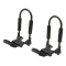 CURT kayak roof rack with adjustable arms and foam padding on vehicle roof