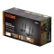 CURT kayak roof rack with adjustable arms and foam padding on vehicle roof