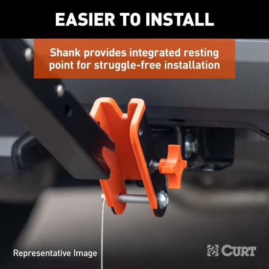 CURT ActiveLink system with adjustable drop hitch for easy accessory swaps