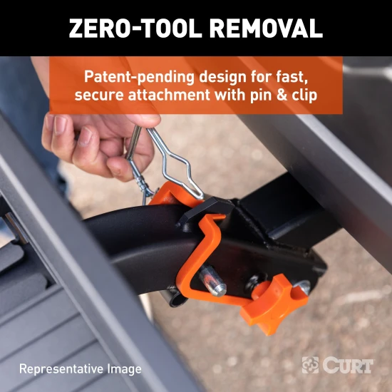 CURT ActiveLink system with adjustable drop hitch for easy accessory swaps