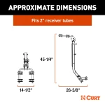 CURT ActiveLink SE bike rack holding two bikes on a vehicle hitch.