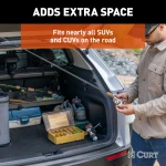 Pakka cargo caddie fits in SUV trunk, adjustable and durable for organized storage.