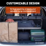 Pakka cargo caddie fits in SUV trunk, adjustable and durable for organized storage.