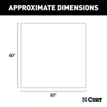 CURT Seat Defender cargo liner in black, universal fit for 60x60 inch trunks