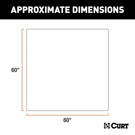 CURT Seat Defender cargo liner in black, universal fit for 60x60 inch trunks