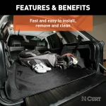 CURT Seat Defender cargo liner in black, universal fit for 60x60 inch trunks
