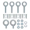 Hardware kit for assembling CURT cargo carrier with ramp #18112 including bolts and nuts