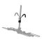 Replacement bottom long arm for CURT tray-style bike racks #18085 and #18087