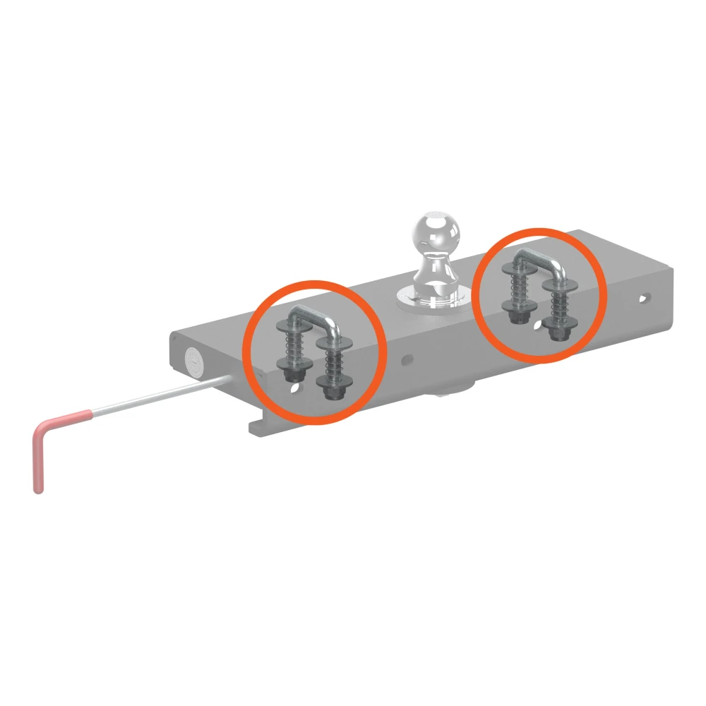 Replacement safety chain anchor kit for CURT Double Lock EZr gooseneck hitches
