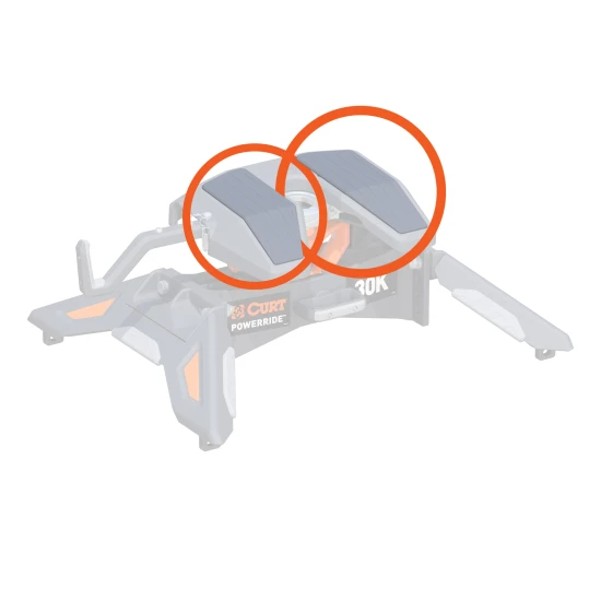 Replacement lube plates designed for CURT PowerRide 5th wheel hitch head