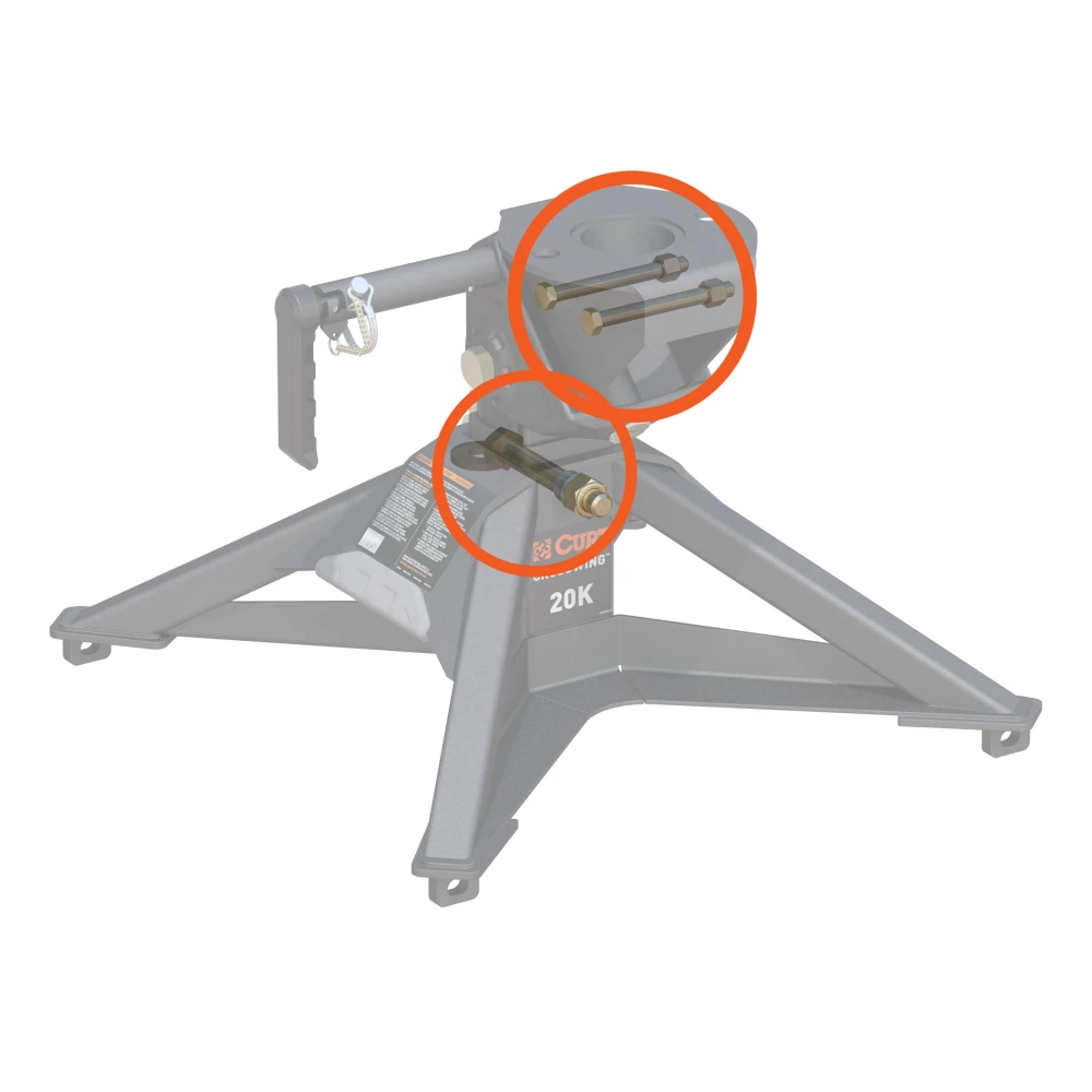 Replacement hardware kit for CURT CrossWing 5th wheel hitch.