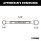 CURT trailer ball wrench with dual ends for 1-1/8" and 1-1/2" nuts, chrome-plated for durability.