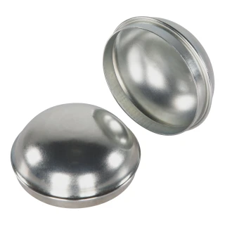 Lippert replacement dust caps for 7,000-8,000 lb axle capacities, 2.72" outer diameter, pack of two.