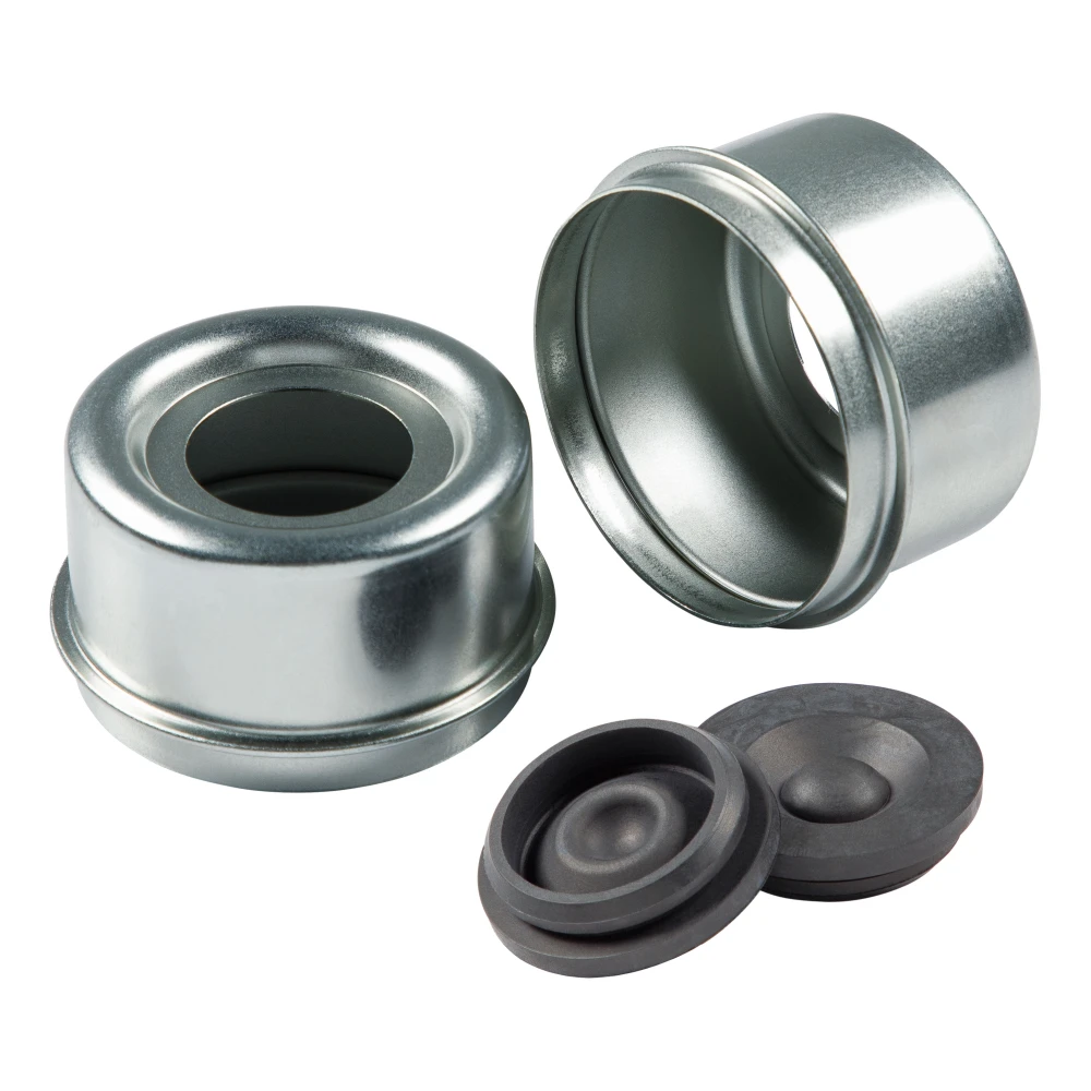 Lippert complete dust cap replacement kit with EZ Lube grease cap and rubber inserts, 2.450 inch O.D.